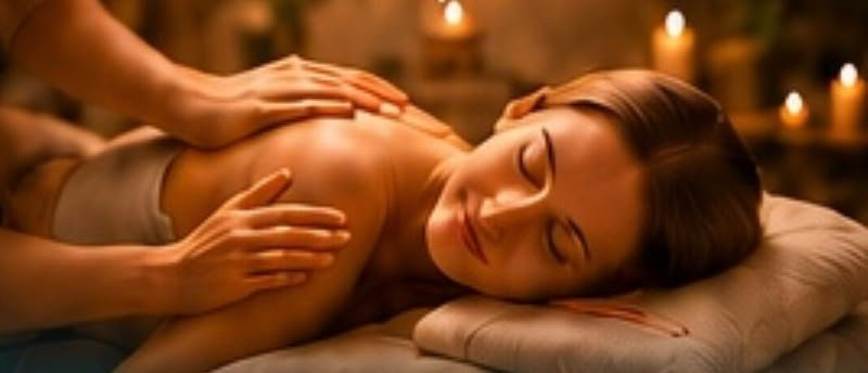Wohltuende Kopfmassage in warmer Atmosphäre